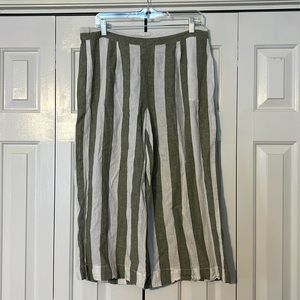 Beachlunchlounge collection linen striped capri length pants